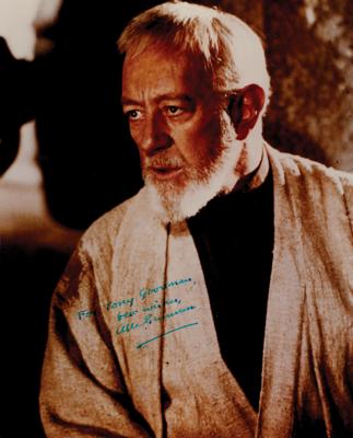 Lot #943 Star Wars: Alec Guinness Signed