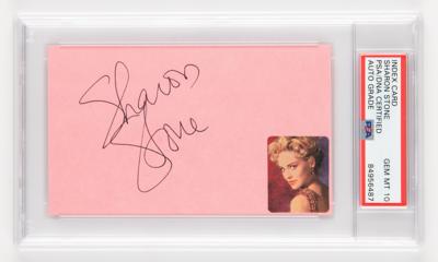 Lot #946 Sharon Stone Signature - PSA GEM MT 10