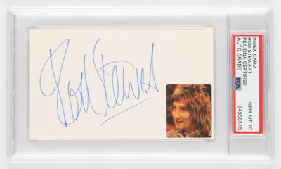 Lot #768 Rod Stewart Signature - PSA GEM MT 10
