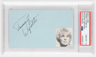 Lot #696 Tammy Wynette Signature - PSA GEM MT 10