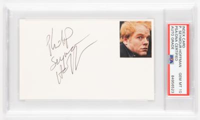 Lot #886 Philip Seymour Hoffman Signature - PSA GEM MT 10 - Image 1