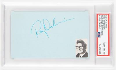 Lot #744 Roy Orbison Signature - PSA GEM MT 10