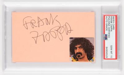 Lot #779 Frank Zappa Signature - PSA GEM MT 10