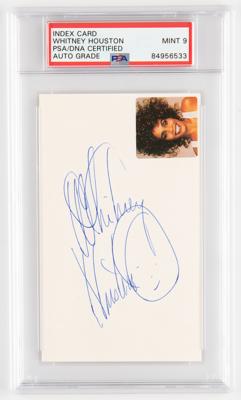 Lot #786 Whitney Houston Signature - PSA MINT 9