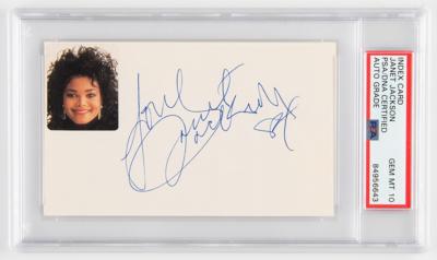 Lot #787 Janet Jackson Signature - PSA GEM MT 10