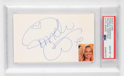 Lot #832 Pamela Anderson Signature - PSA GEM MT 10