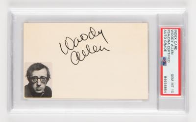 Lot #831 Woody Allen Signature - PSA GEM MT 10 - Image 1