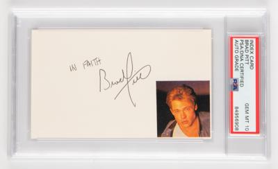Lot #923 Brad Pitt Signature - PSA GEM MT 10