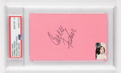 Lot #942 Star Wars: Carrie Fisher Signature - PSA GEM MT 10 - Image 1