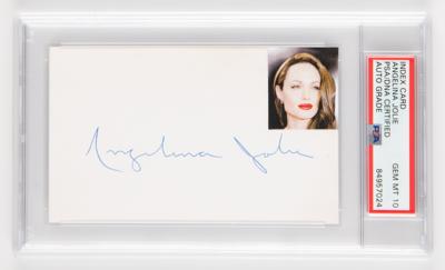 Lot #893 Angelina Jolie Signature - PSA GEM MT 10