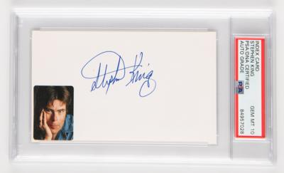 Lot #563 Stephen King Signature - PSA GEM MT 10