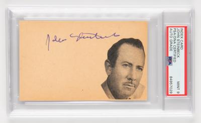 Lot #574 John Steinbeck Signature - PSA MINT 9