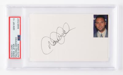 Lot #976 Derek Jeter Signature - PSA GEM MT 10