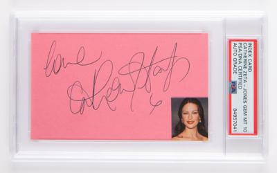 Lot #962 Catherine Zeta-Jones Signature - PSA GEM MT 10 - Image 1