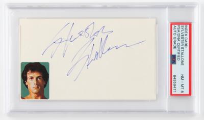 Lot #940 Sylvester Stallone Signature - PSA NM-MT 8 - Image 1
