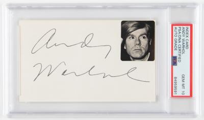 Lot #499 Andy Warhol Signature - PSA GEM MT 10