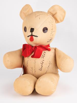 Lot #829 Actors and Actresses Signed Teddy Bear