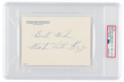 Lot #141 Martin Luther King, Jr. Signature - PSA NM-MT 8 - Image 1