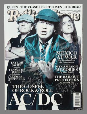 Lot #697 AC/DC Signed Magazine - Image 1