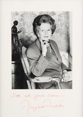 Lot #294 Margaret Thatcher Signed Photograph
