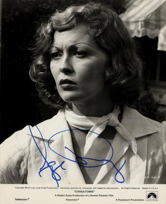 Lot #860 Faye Dunaway Signed Photograph