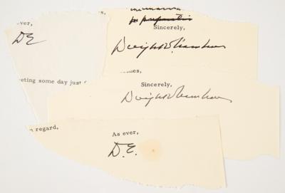 Lot #49 Dwight D. Eisenhower (4) Signatures - Image 1