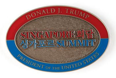 Lot #99 Donald Trump: 2018 North Korea-United States Singapore Summit Medallion - Image 1