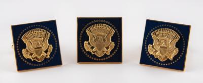 Lot #102 Donald Trump Presidential Jewelry Gifts: Cufflinks and Lapel Pin - Image 2