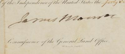 Lot #81 James Monroe Document Signed as President - Image 2
