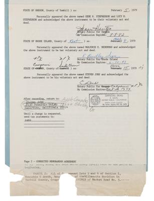 Lot #151 Steve Jobs Signed Real Estate Document for Yamhill County, Oregon (Home to Original 'Apple' Orchard) - Image 3