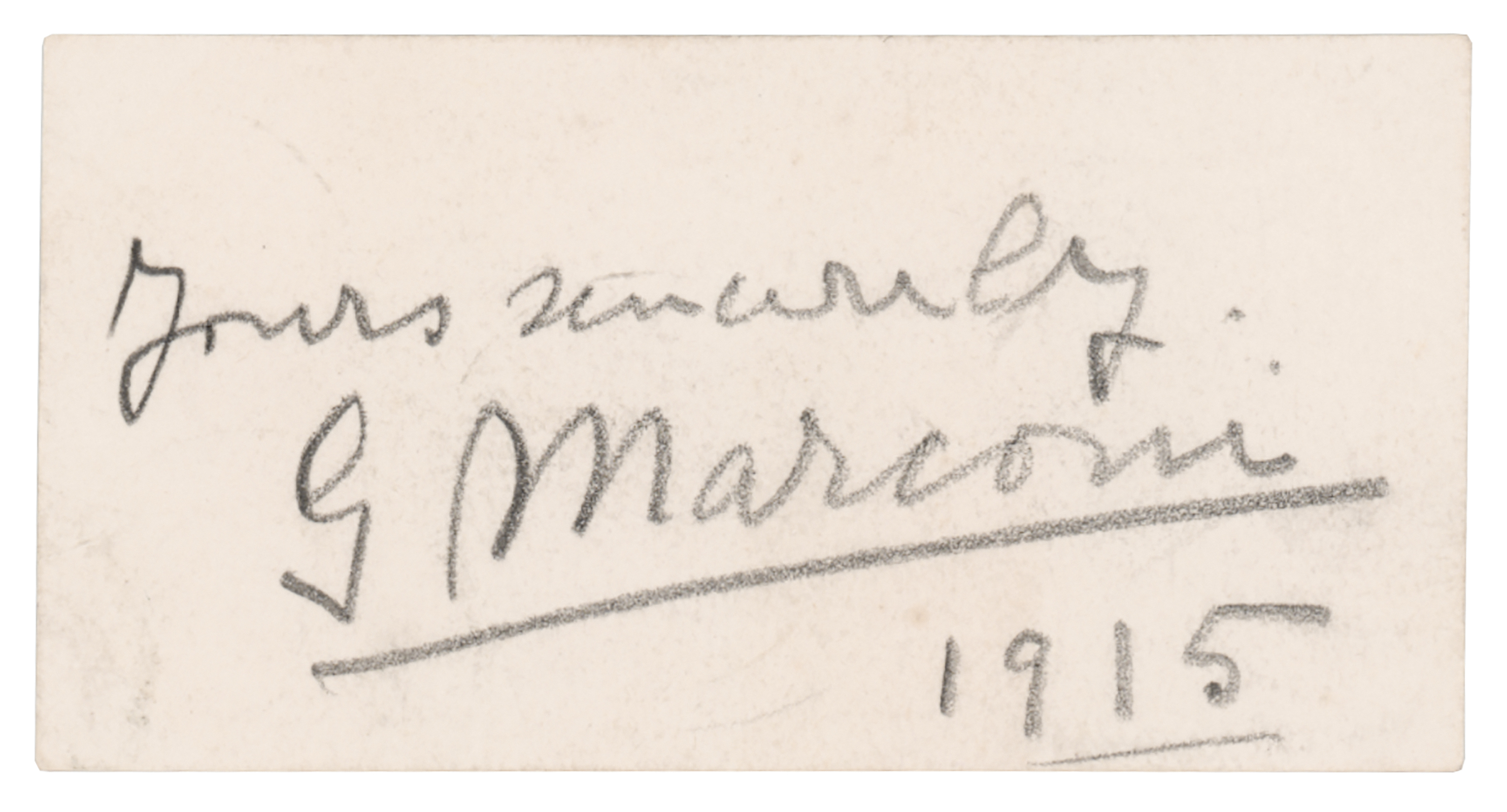 Lot #241 Guglielmo Marconi Signature