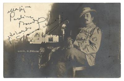 Lot #582 Giacomo Puccini Signed Photograph