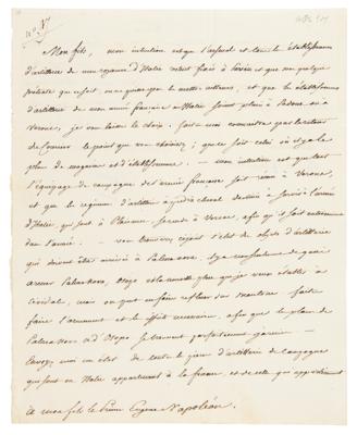 Lot #315 Napoleon Letter Signed with Rare Full