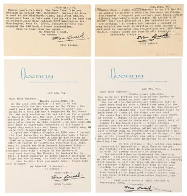 Lot #899 Stan Laurel (4) Typed Letters Signed,