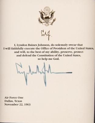 Lot #68 Lyndon B. Johnson Signed Mock Oath of Office - Image 2