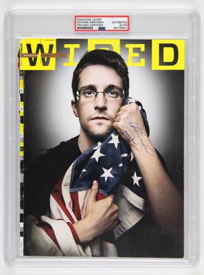 Lot #287 Edward Snowden Signed Magazine Cover