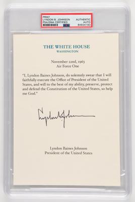 Lot #69 Lyndon B. Johnson Signature