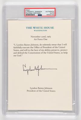 Lot #69 Lyndon B. Johnson Signature - Image 1