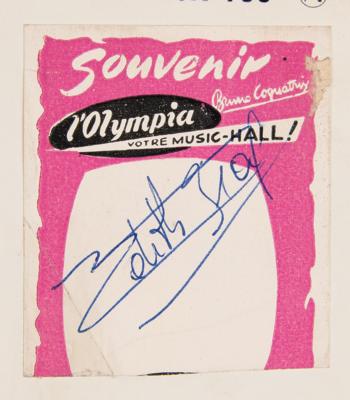 Lot #689 Edith Piaf Signature - Image 2