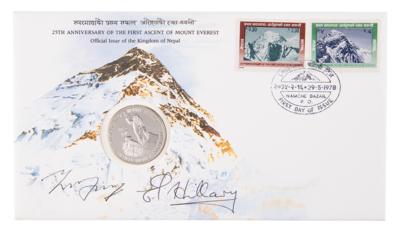 Lot #217 Edmund Hillary and Tenzing Norgay Signed Commemorative Cover