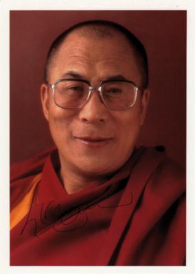 Lot #195 Dalai Lama Signed Photograph