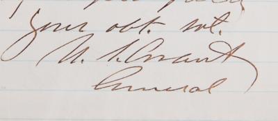 Lot #14 U. S. Grant Autograph Letter Signed to President Andrew Johnson, Recommending a Civil War Post Office Agent - Image 3