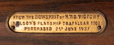 Lot #347 Horatio Nelson: HMS Victory Wooden Artifact - Image 4