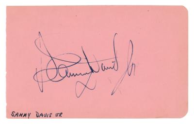 Lot #855 Sammy Davis, Jr. Signature