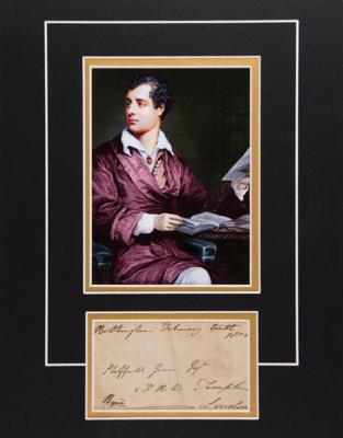Lot #549 Lord Byron Signed Free Frank