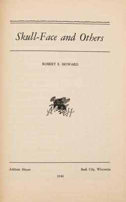 Lot #558 Robert E. Howard: Skull-Face and Others (First Edition) - Image 2