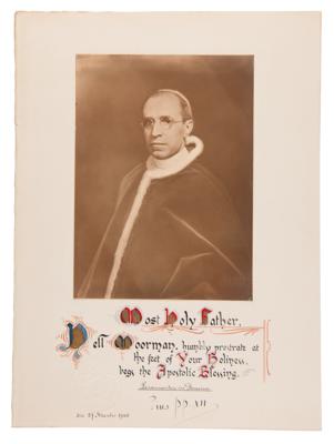 Lot #264 Pope Pius XII Signed Apostolic Blessing - Image 1