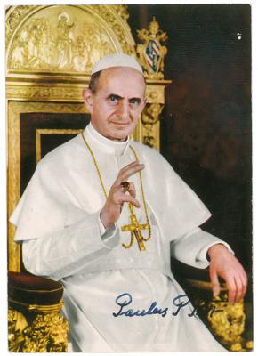 Lot #260 Pope Paul VI Signed Photograph