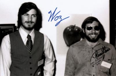Lot #168 Apple: Steve Wozniak and Ron Wayne Signed Photograph