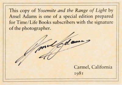 Lot #465 Ansel Adams Signed Book - Image 2
